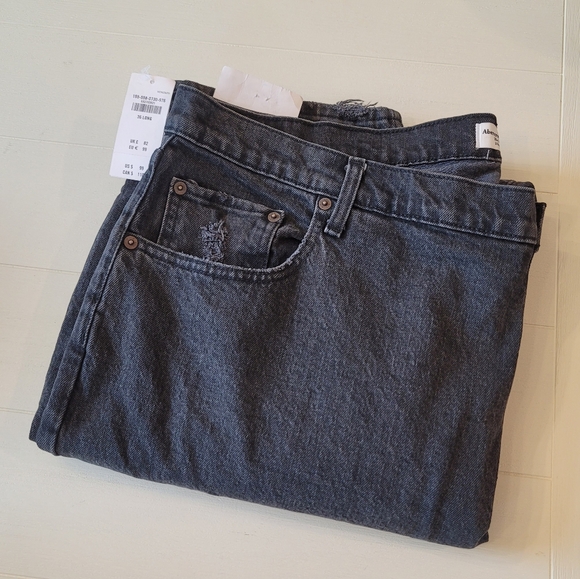 🆕️ Abercrombie & Fitch The 90s Straight Ultra High Rise Jeans - 36 Long - Picture 2 of 14